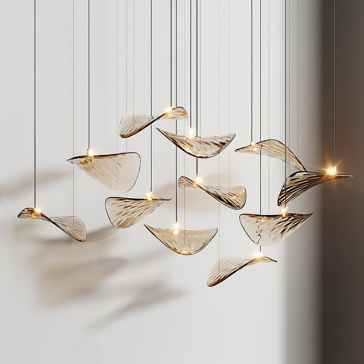 Wave Floating Leaf Chandelier - Vakkerlight
