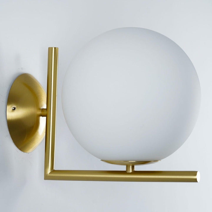 Blown Glass Opal Glass Wall Lamp - Vakkerlight