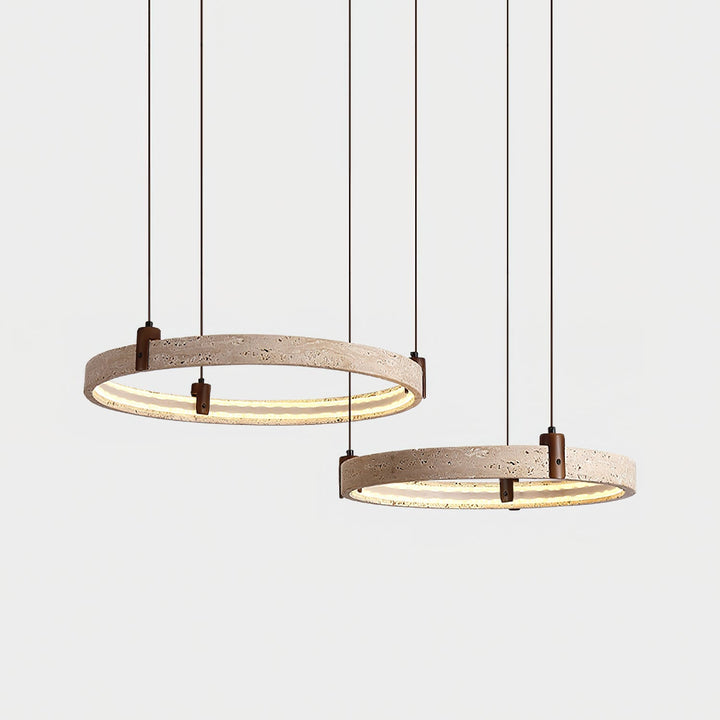 Celestial Orbit Travertine Chandelier