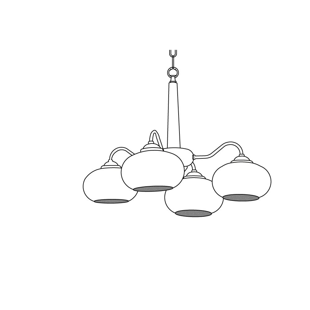 Persimmon Chandelier - Vakkerlight