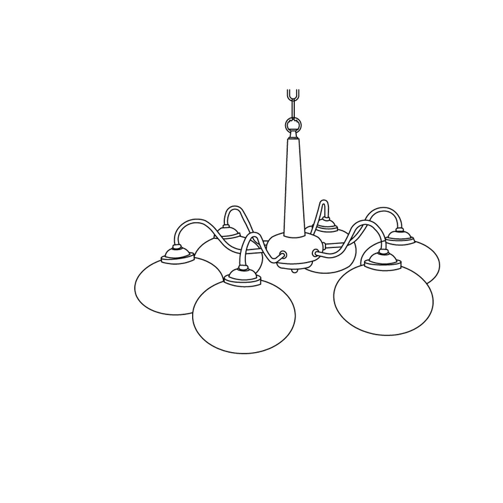 Persimmon Chandelier - Vakkerlight