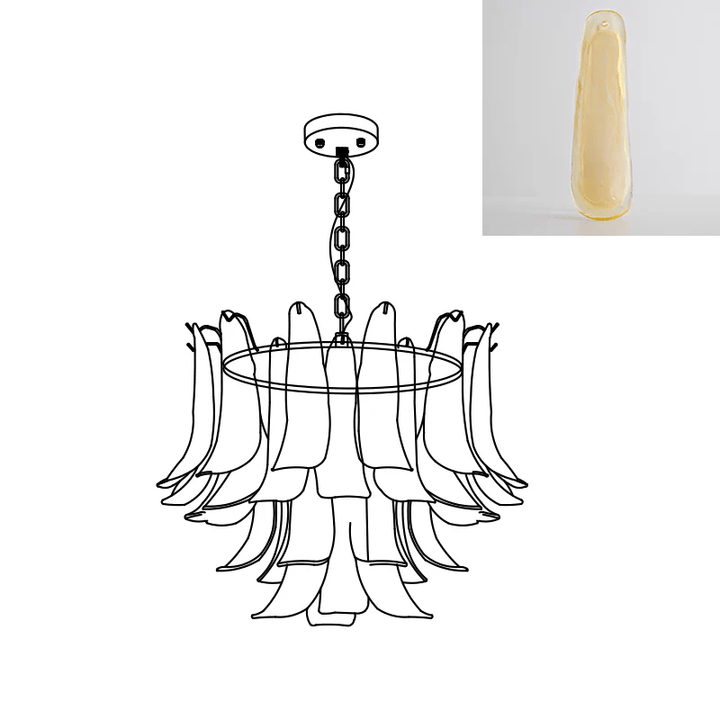 Murano Glass Leaf Chandelier - Vakkerlight
