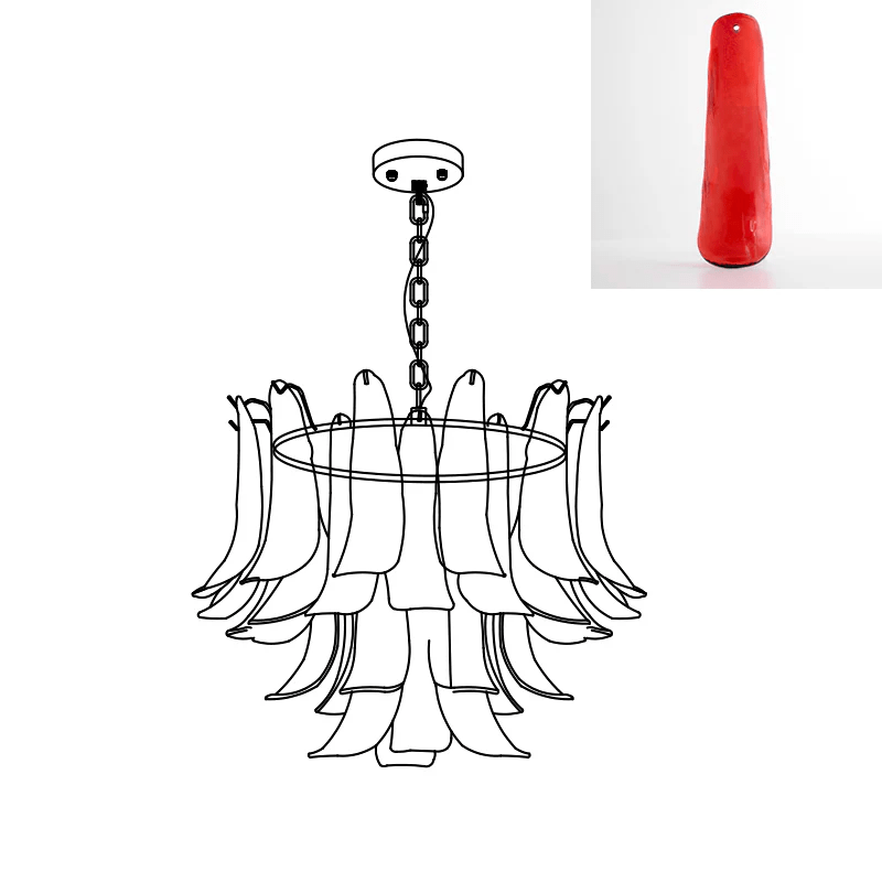 Murano Glass Leaf Chandelier - Vakkerlight