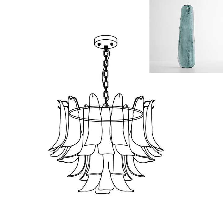 Murano Glass Leaf Chandelier - Vakkerlight