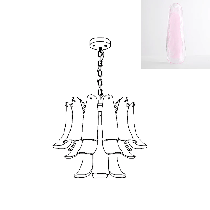 Murano Glass Leaf Chandelier - Vakkerlight