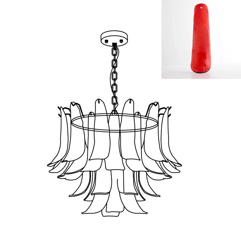 Murano Glass Leaf Chandelier - Vakkerlight