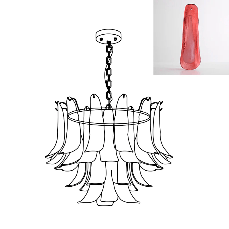 Murano Glass Leaf Chandelier - Vakkerlight