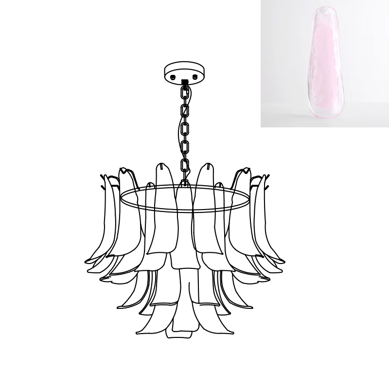 Murano Glass Leaf Chandelier - Vakkerlight