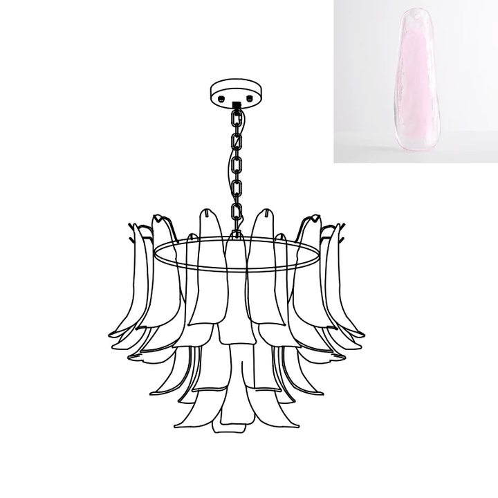 Murano Glass Leaf Chandelier - Vakkerlight