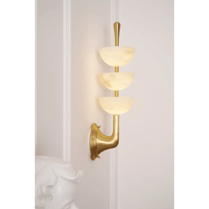 Triple Alabaster Wall Sconce - Vakkerlight