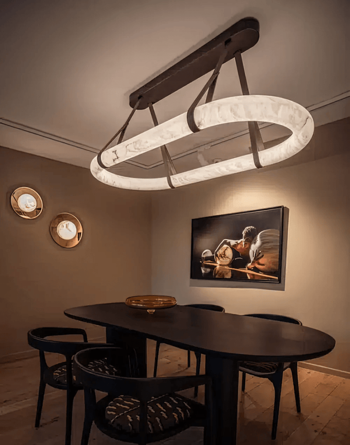 Circle Alabaster Chandelier - Vakkerlight