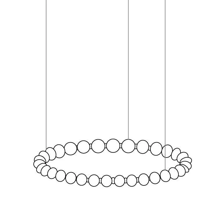 Pearl Necklace Balls Chandelier - Vakkerlight