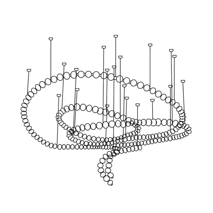 Pearl Necklace Balls Chandelier - Vakkerlight