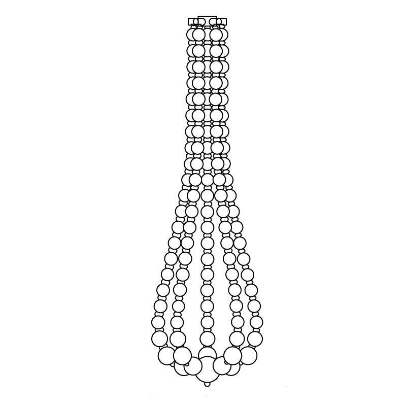 Pearl Necklace Balls Chandelier - Vakkerlight