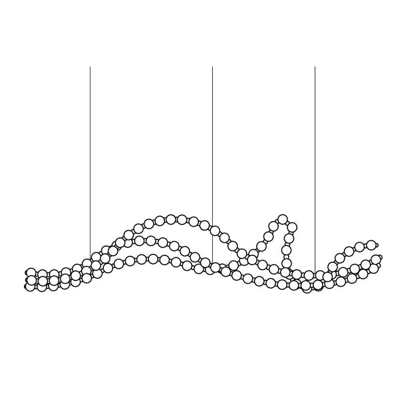 Pearl Necklace Balls Chandelier - Vakkerlight