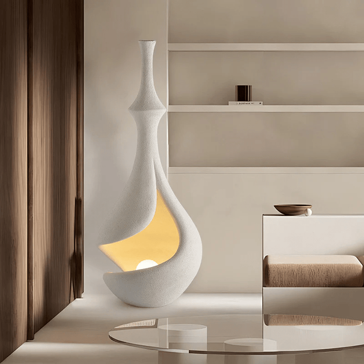 White Sere Vase Floor Lamp - Vakkerlight