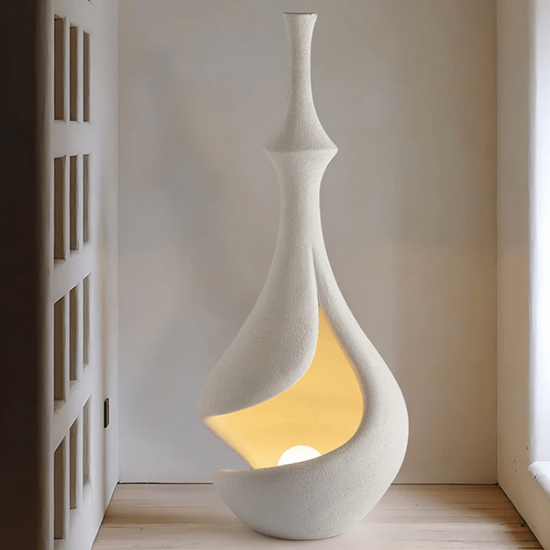 White Sere Vase Floor Lamp - Vakkerlight