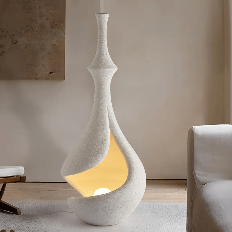 White Sere Vase Floor Lamp - Vakkerlight