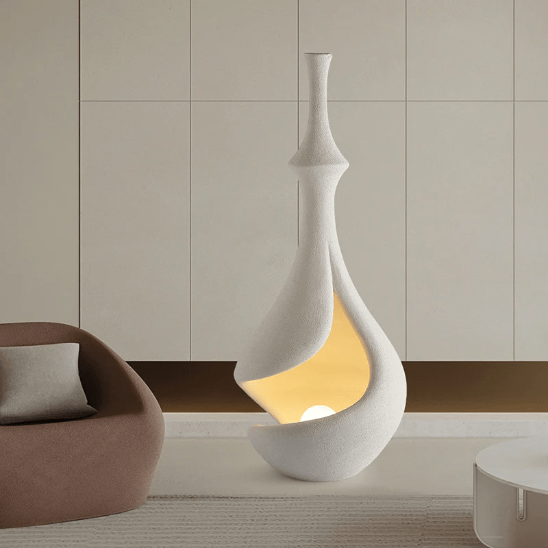 White Sere Vase Floor Lamp - Vakkerlight