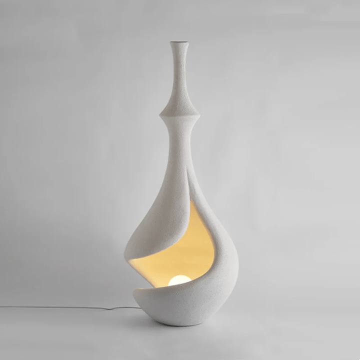 White Sere Vase Floor Lamp - Vakkerlight
