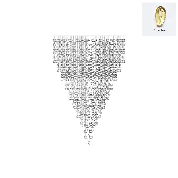 Multicolor Crystal Stone Chandelier - Vakkerlight