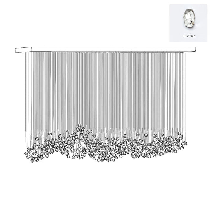 Multicolor Crystal Stone Chandelier - Vakkerlight
