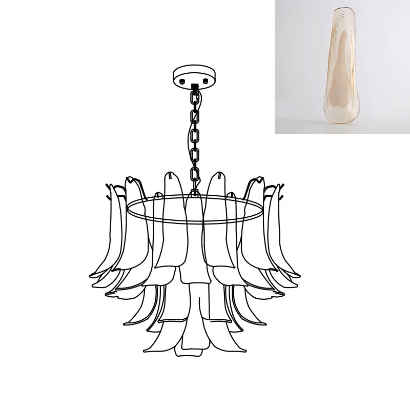 Murano Glass Leaf Chandelier - Vakkerlight