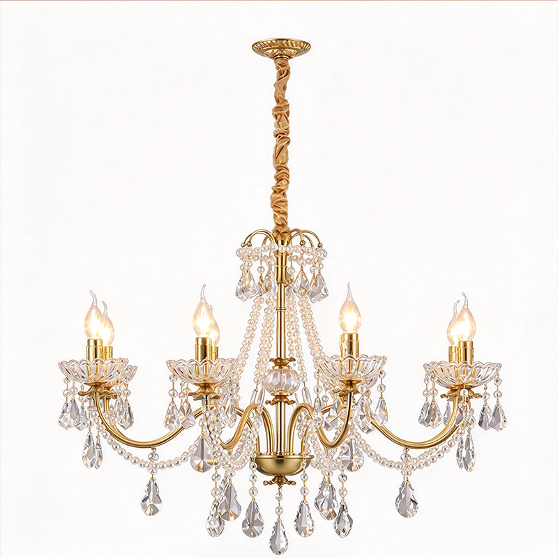 French Vintage Gold Chandelier