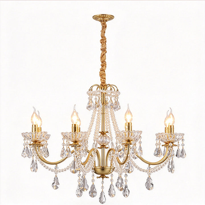 French Vintage Gold Chandelier