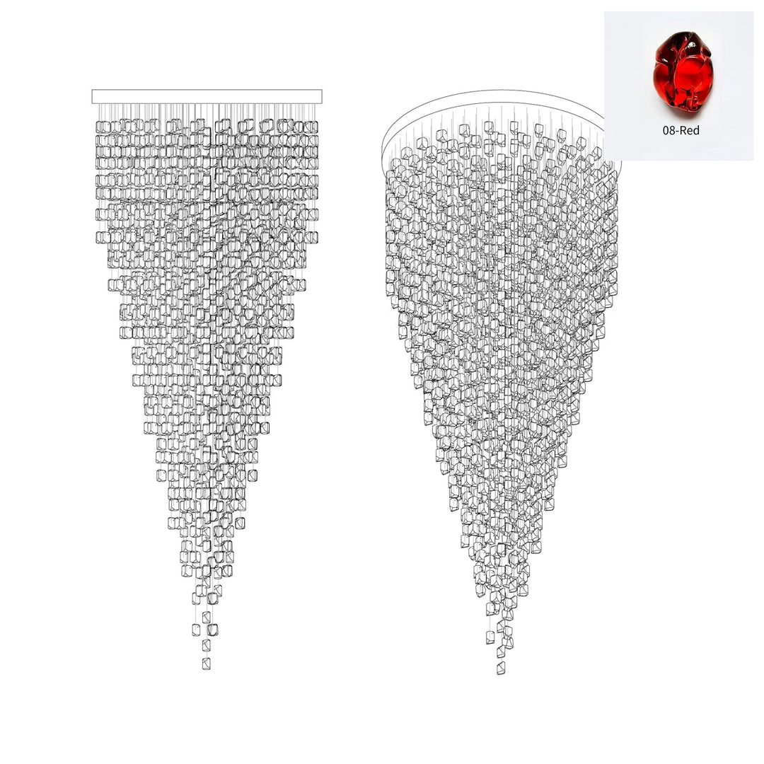 Multicolor Crystal Stone Chandelier - Vakkerlight