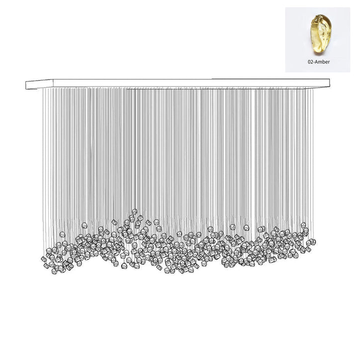 Multicolor Crystal Stone Chandelier - Vakkerlight