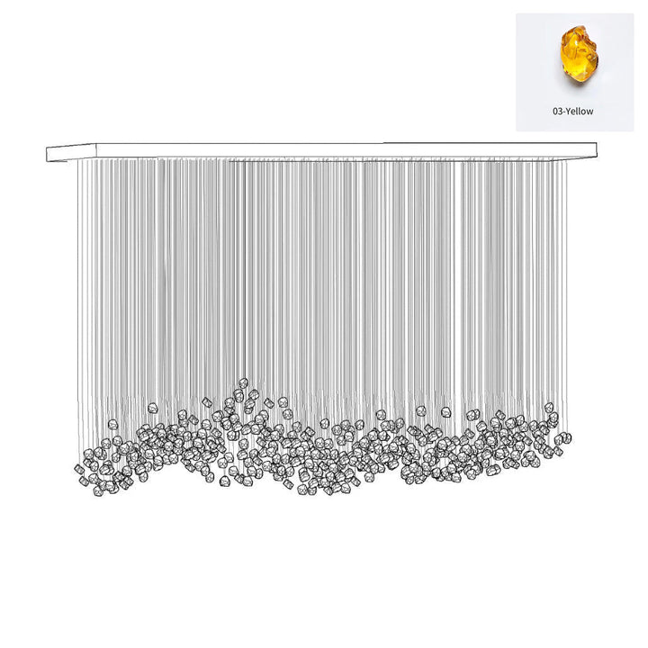 Multicolor Crystal Stone Chandelier - Vakkerlight