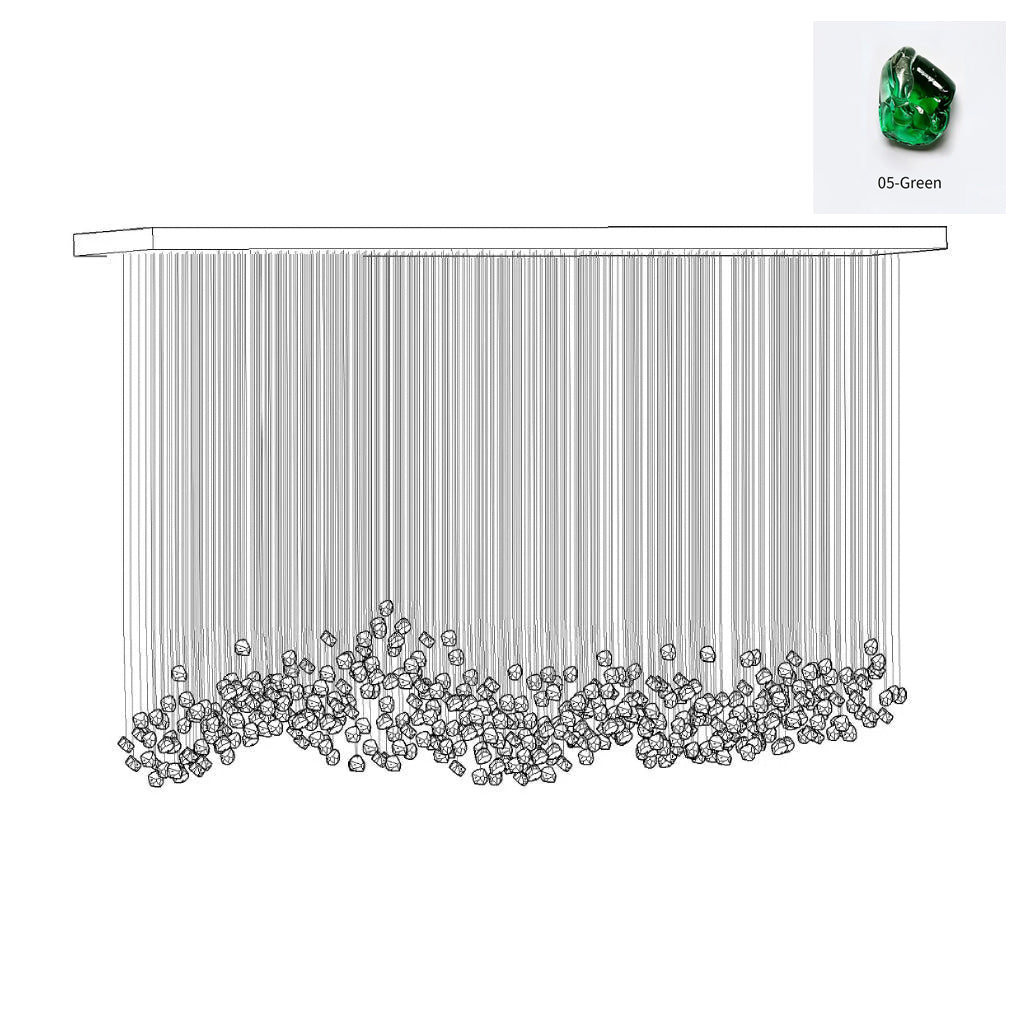 Multicolor Crystal Stone Chandelier - Vakkerlight