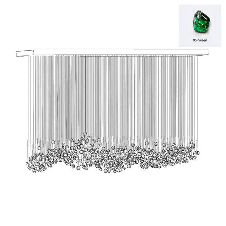 Multicolor Crystal Stone Chandelier - Vakkerlight