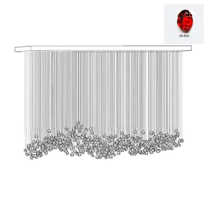 Multicolor Crystal Stone Chandelier - Vakkerlight