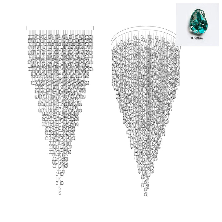 Multicolor Crystal Stone Chandelier - Vakkerlight