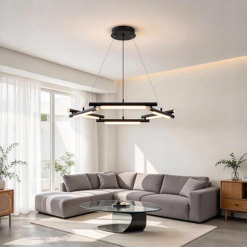 Black LED Chandelier