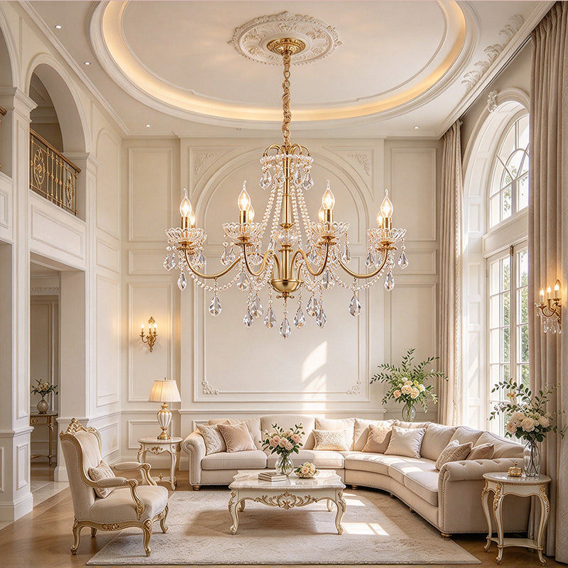 French Vintage Gold Chandelier