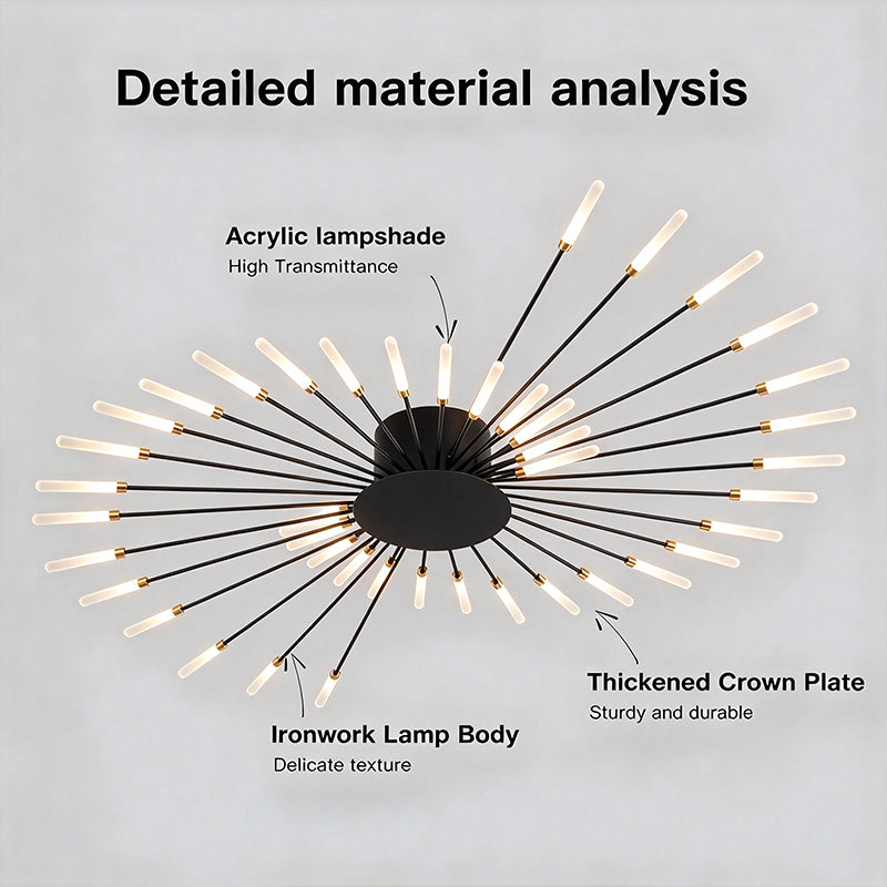Gold Firework LED Ceiling Light