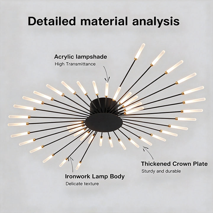 Gold Firework LED Ceiling Light