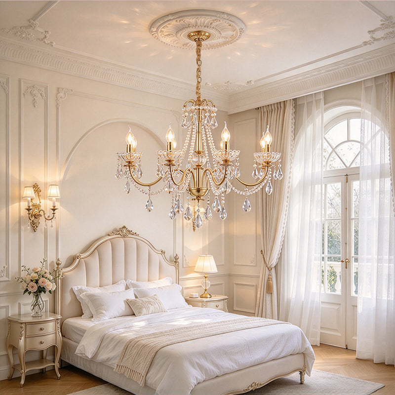 French Vintage Gold Chandelier
