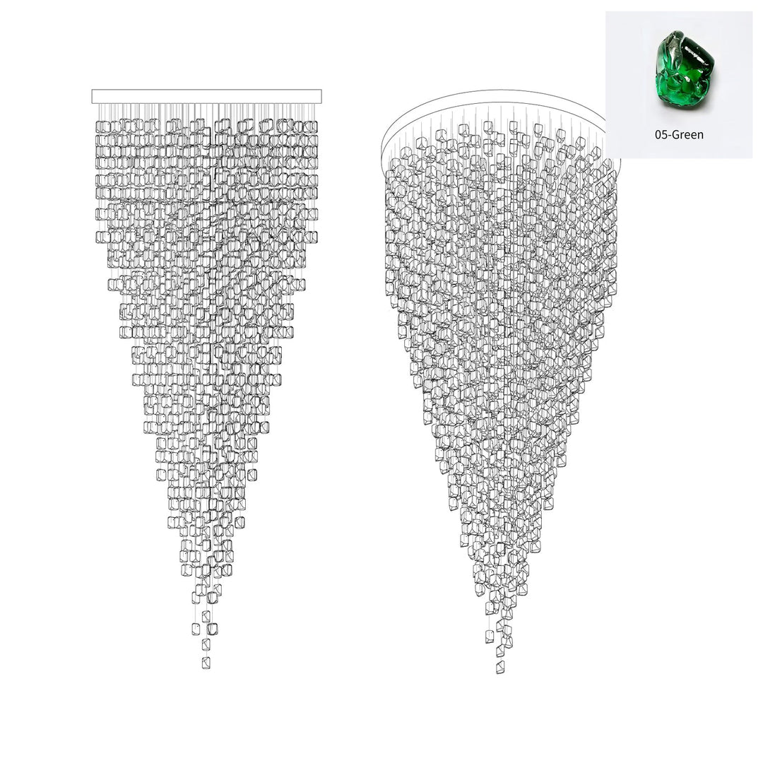 Multicolor Crystal Stone Chandelier - Vakkerlight