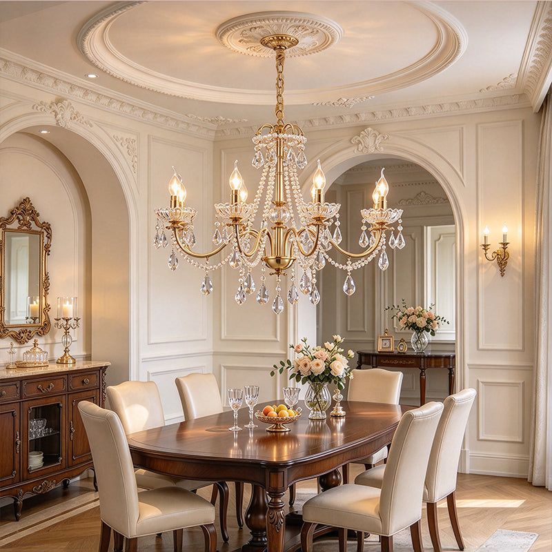 French Vintage Gold Chandelier