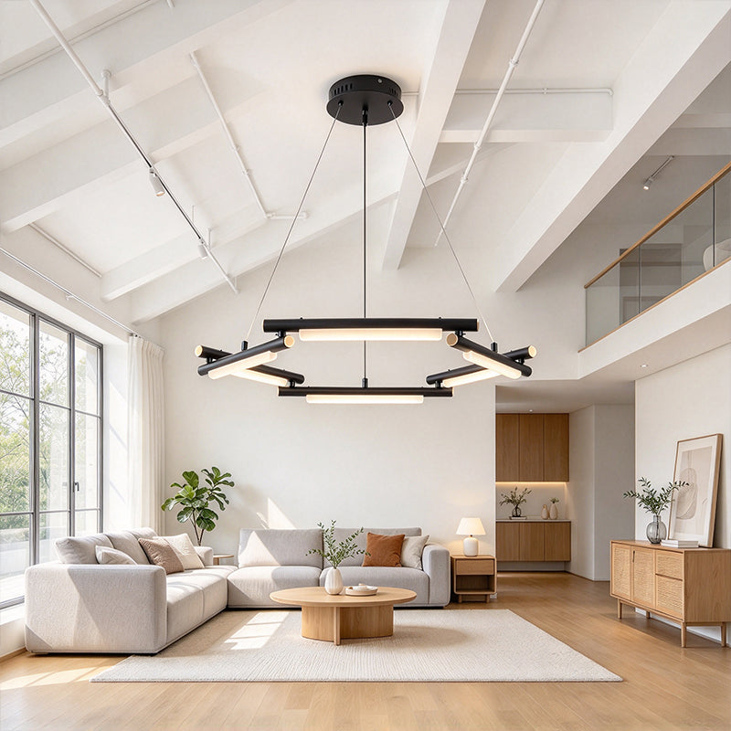 Black LED Chandelier