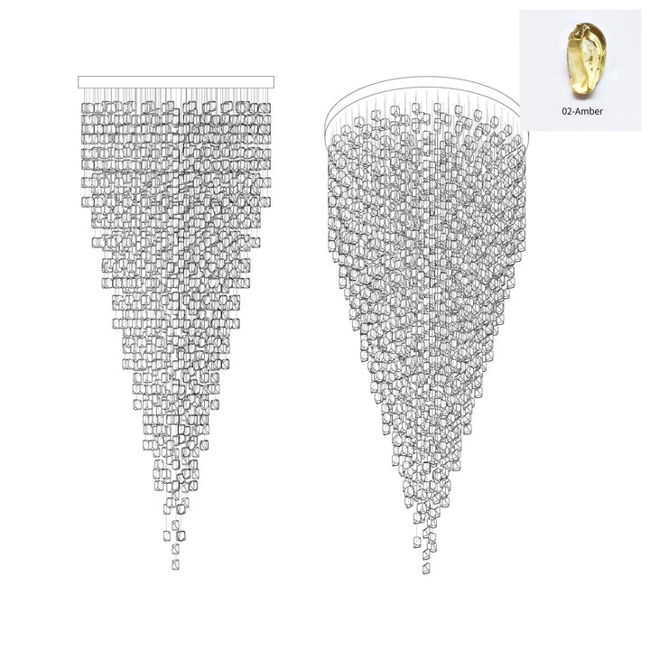 Multicolor Crystal Stone Chandelier - Vakkerlight