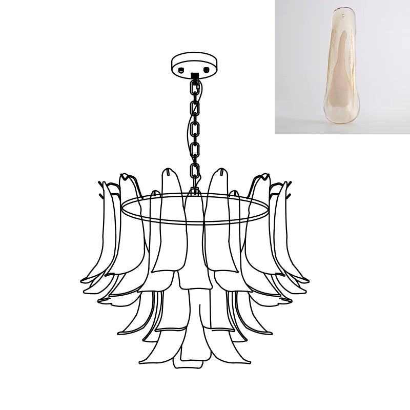 Murano Glass Leaf Chandelier - Vakkerlight