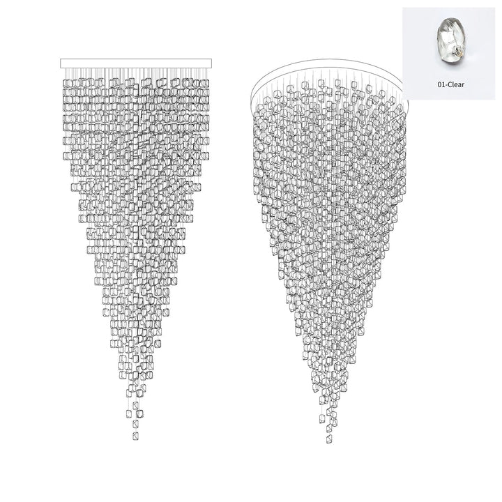 Multicolor Crystal Stone Chandelier - Vakkerlight