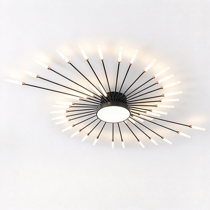 Gold Firework Flush Mount Ceiling Light