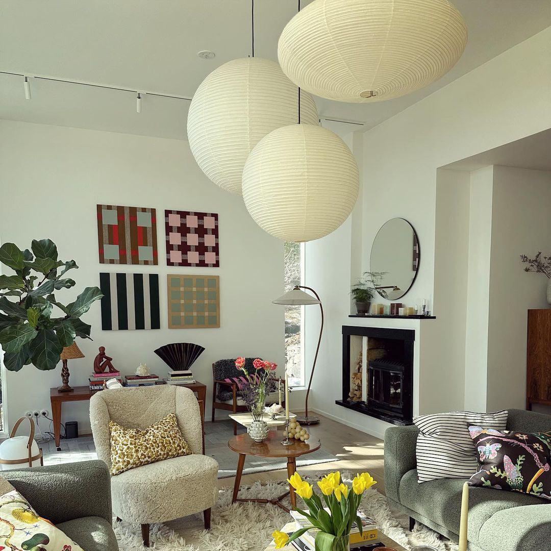 Washi Paper Round Series Pendant Lamp - Vakkerlight