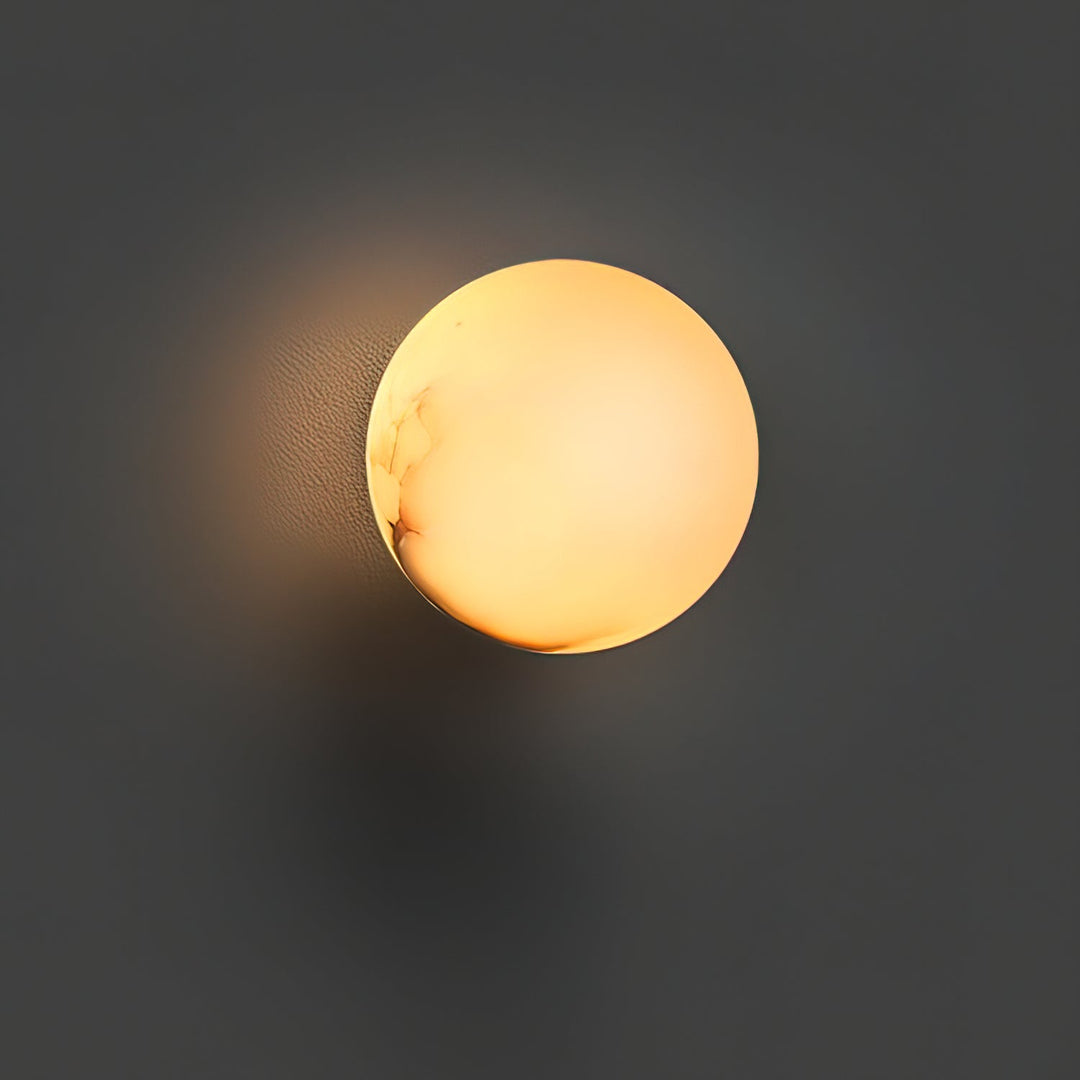 Alabaster Mini Orb Wall Lamp - Vakkerlight